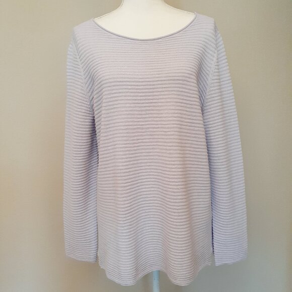 Eileen Fisher Organic Linen/Cotton Knit Top NWT - Picture 1 of 13